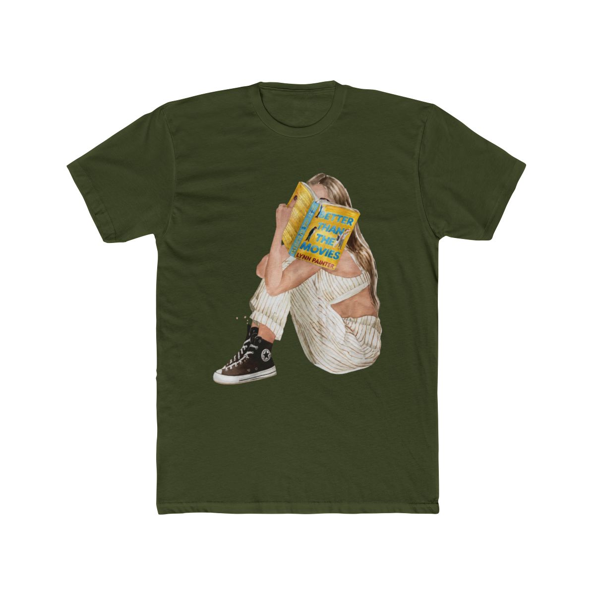 Better Than the Movies book heavyweight boyfriend fit T Shirt | hair & skin options, CREE 🧚♀️ | Lynn Painter - alternate angle 5, merchandise